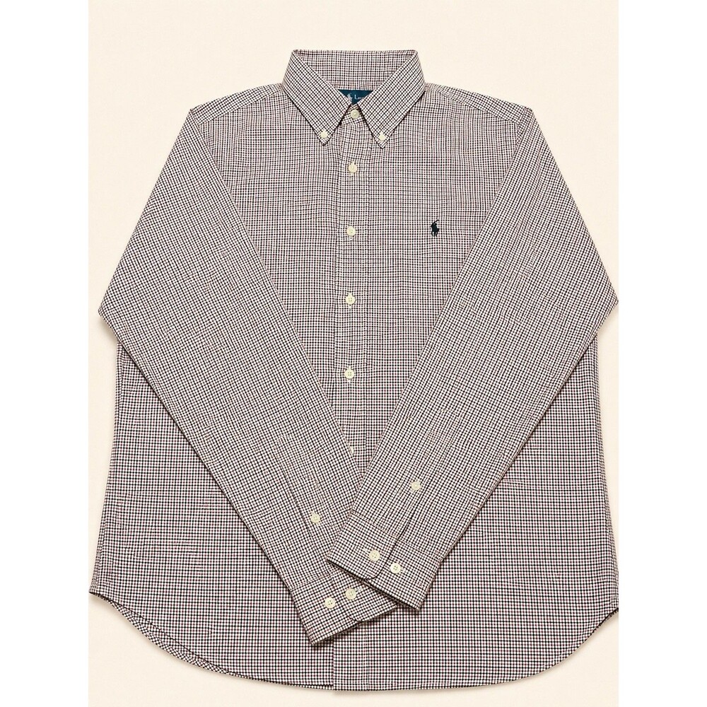 Polo Ralph Lauren Men’s Check Button-Down Shirt 16 34/35 Long Sleeve
